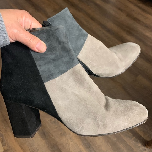 Coclico colorblock suede ankle boots - Picture 2 of 5